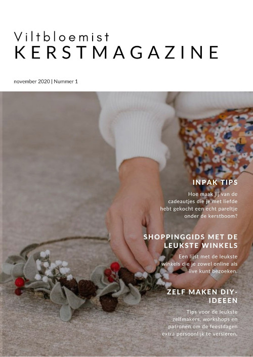 Het viltbloemist kerstmagazine, steun de kleine ondernemer!