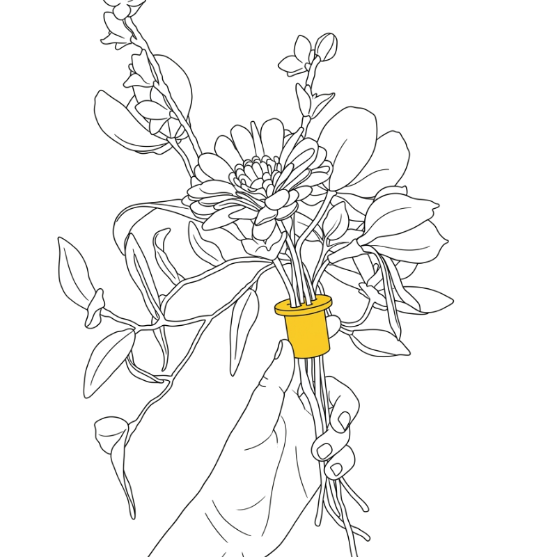 viltbloemen stengelnest