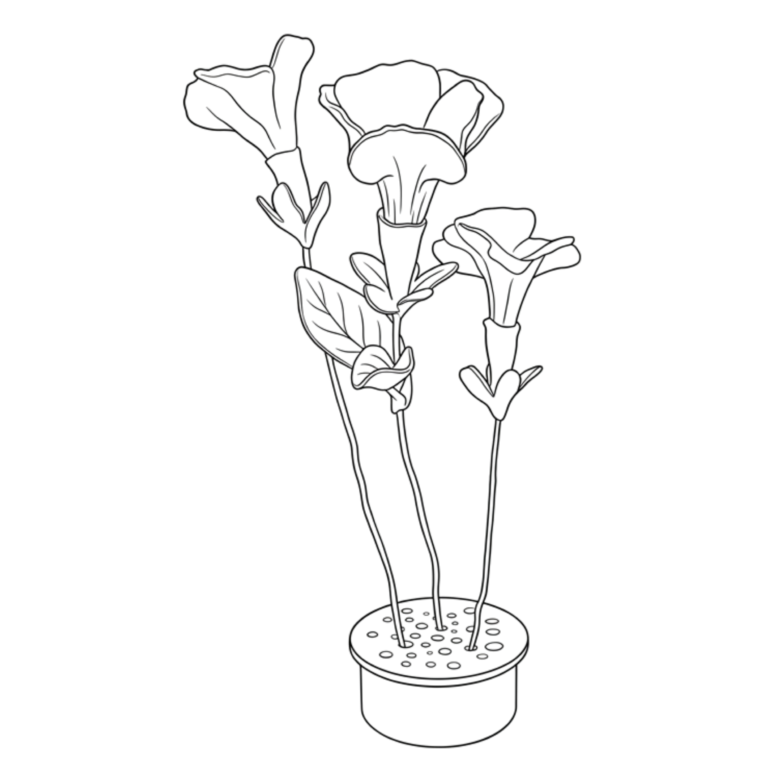 stengelnest voor viltbloemen